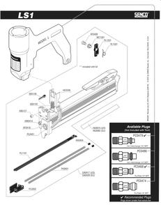 Diagram 1 Diagram and Parts List for LS118GA 200001N Senco Nailer
