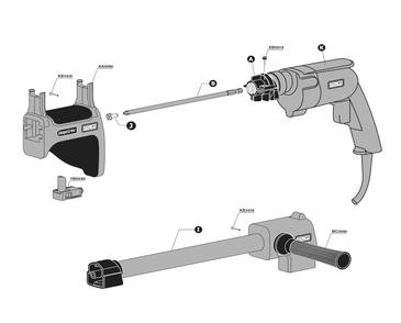 Diagram 1 Diagram and Parts List for DS200 S4792003N Senco Screwdriver