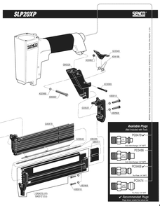 Diagram 1 Diagram and Parts List for SLP20XP18GA 430101N Senco Nailer