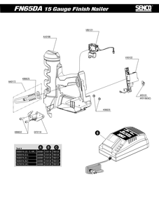 Diagram 2 Diagram and Parts List for FUSIONF 155N0001N Senco Nailer