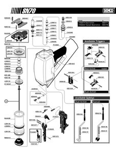 Diagram 2 Diagram and Parts List for SN70 170311N Senco Nailer
