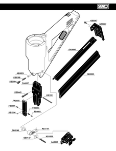 Diagram 1 Diagram and Parts List for SN-1 14000 Senco Nailer