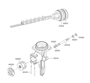 Fig-4 Diagram and Parts List for 10Y0001N F-LXP Senco Nailer