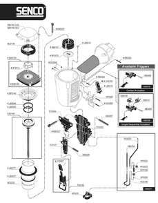 Fig-0 Diagram and Parts List for FINISHPRO30XP 9P0002N Senco Nailer