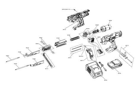 Diagram Diagram and Parts List for DS312 18V Senco Screwdriver