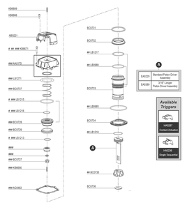 Fig-0 Diagram and Parts List for PS15RXP 9U0001N Senco Nailer