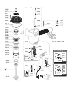Diagram 2 Diagram and Parts List for SNS45 580004N Senco Nailer