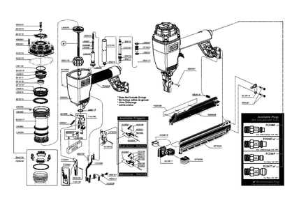 Diagram Diagram and Parts List for SQS55  Senco Nailer