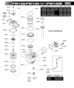 Diagram 2 Diagram and Parts List for PW151 2Z0023N Senco Nailer