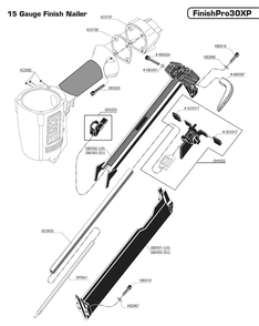 Fig-1 Diagram and Parts List for FINISHPRO30XP 9P0002N Senco Nailer