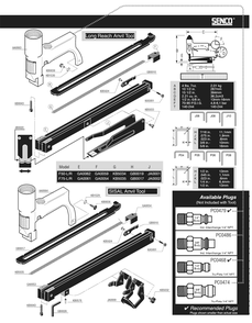 Part Location Diagram of GA0061 Senco Rail Assembly