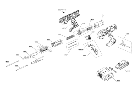 Part Location Diagram of KB6920 Senco Return Spring