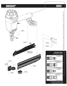Diagram 1 Diagram and Parts List for SNS50XP16GA 750101N Senco Nailer