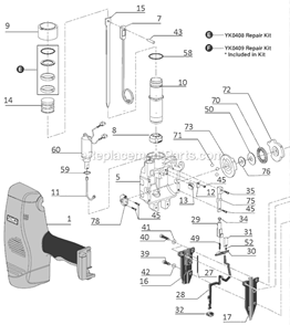 Part Location Diagram of KB0020 Senco Screw