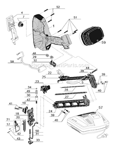 Part Location Diagram of HF0079 Senco Non-marking Pad