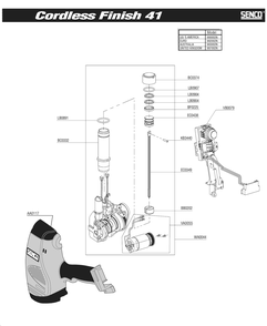 Diagram 2 Diagram and Parts List for FINISH41 980002N Senco Nailer