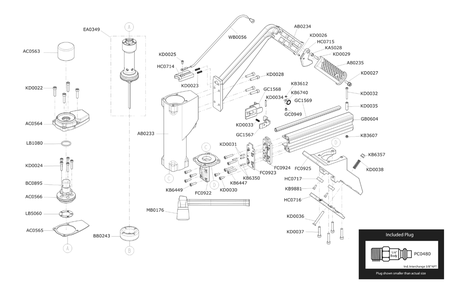 Diagram Diagram and Parts List for SHF200  Senco Nailer