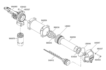 Fig-3 Diagram and Parts List for 10Y0001N F-LXP Senco Nailer