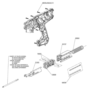 Fig-0 Diagram and Parts List for DS342-AC 10F0001N Senco Screwdriver