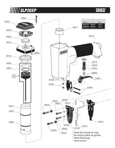 Diagram 2 Diagram and Parts List for SLP20XP18GA 430101N Senco Nailer
