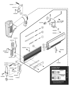 Fig-1 Diagram and Parts List for TN11L1  Senco Nailer