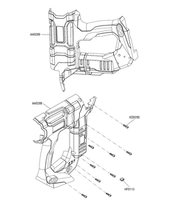Fig-0 Diagram and Parts List for 10Y0001N F-LXP Senco Nailer