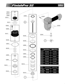 Diagram 2 Diagram and Parts List for FINISHPRO3216GA 1X0201N Senco Nailer