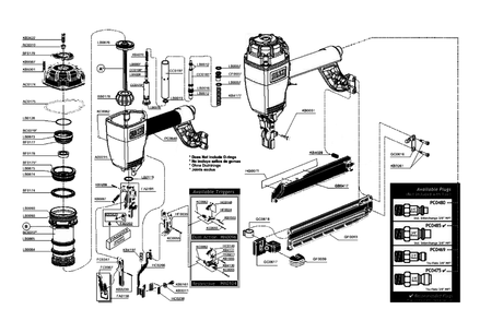 Diagram Diagram and Parts List for SNS50  Senco Nailer
