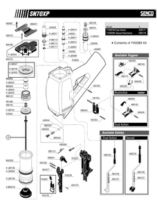 Part Location Diagram of HA0081 Senco Trigger Assembly