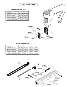 Part Location Diagram of GA0100 Senco Magazine Assembly