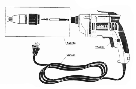 Diagram Diagram and Parts List for SG4000  Senco Screwdriver