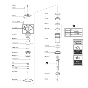 Fig-0 Diagram and Parts List for PS15XP 9T0001N Senco Nailer