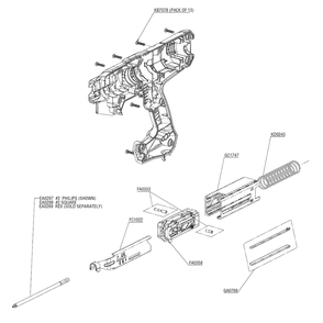 Fig-0 Diagram and Parts List for DS245-AC 10D0001N Senco Screwdriver