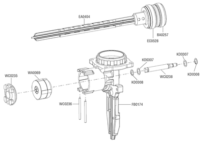 Fig-4 Diagram and Parts List for F-18XP 10M0001N Senco Nailer