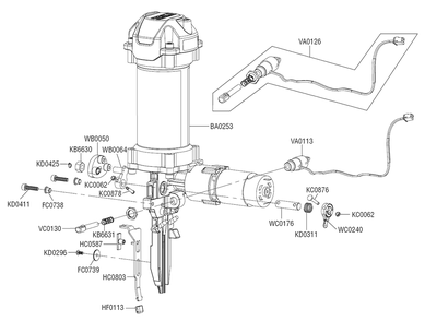 Fig-2 Diagram and Parts List for F-15XP 10L0001N Senco Nailer
