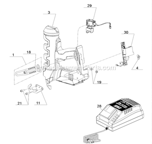 Part Location Diagram of AA0172 Senco Belt Hook