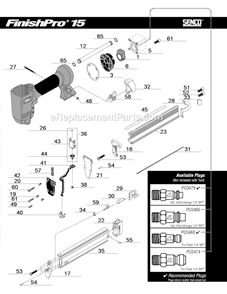 Part Location Diagram of KB3599 Senco Retainer