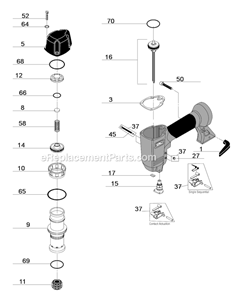 Page A Diagram and Parts List for FINISHPRO18  Senco Nailer