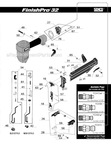 Part Location Diagram of HC0401 Senco Non-marking Contact Pad