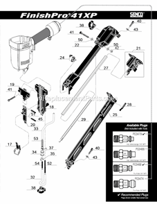Part Location Diagram of GF0041 Senco Rail