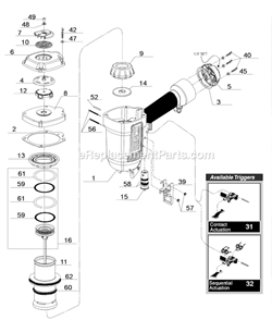 Part Location Diagram of AC0315 Senco End Cap