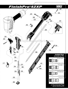 Part Location Diagram of FC0067 Senco Finger Grip