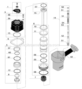 Page A Diagram and Parts List for FRAMEPRO651  Senco Nailer