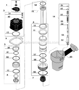 Page A Diagram and Parts List for FRAMEPRO652  Senco Nailer