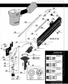 Part Location Diagram of HA0135 Senco Trigger Assembly