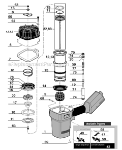 Part Location Diagram of HC0321 Senco Trigger