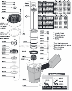 Page A Diagram and Parts List for 752XP  Senco Nailer