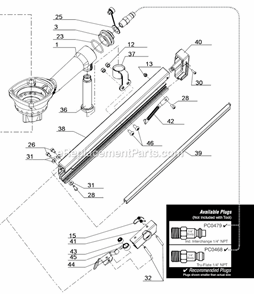 Page B Diagram and Parts List for HN150  Senco Nailer