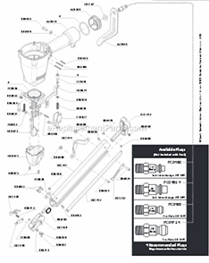 Page B Diagram and Parts List for JOISTPRO150XP  Senco Nailer