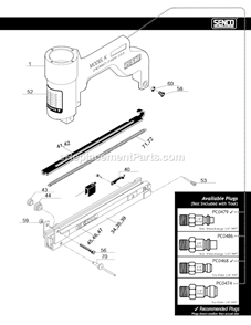 Part Location Diagram of GB0013 Senco Guide